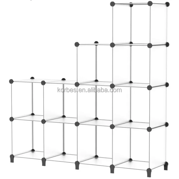 4 cubes free assembly portable plastic cabinet box closet organizer shelf  storage cube wardrobe