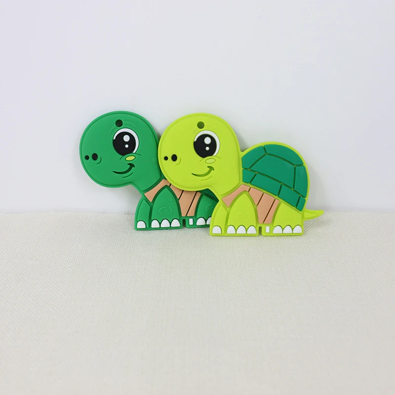 Hot Products BPA Free Chewable Pendant Nursing DIY Necklace Turtle Baby Teether Silicone Teething Toy