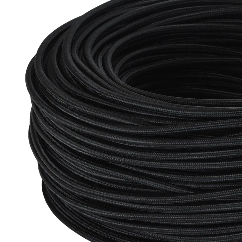 Vintage Round Braided Cable 2/3*0.75 Decor Textile Copper Wire For Lighting Accessories
