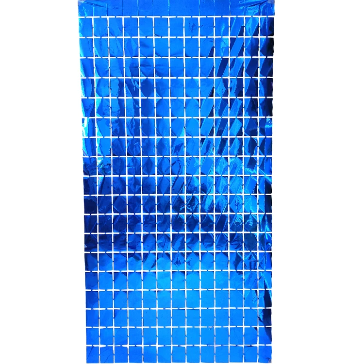 2021 hot sell 1M*2M rose red cortinas metalicas Square Metallic foil curtain Photo backdrop for Wedding Party Decoration