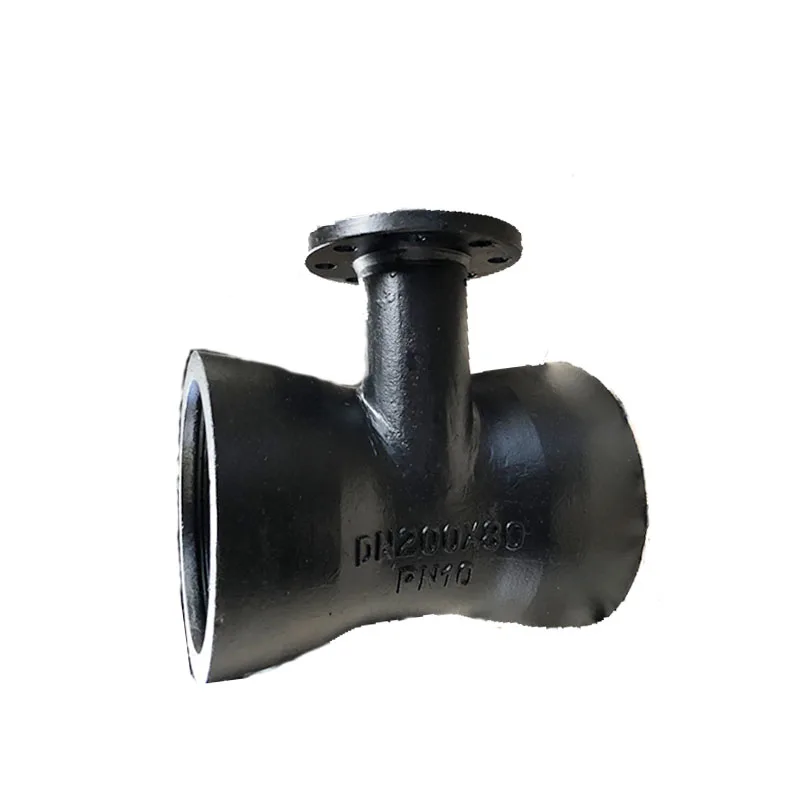Ductile Iron Fittings Double Socket Level Invert Tee With Flange - Buy Water Line Double Flange