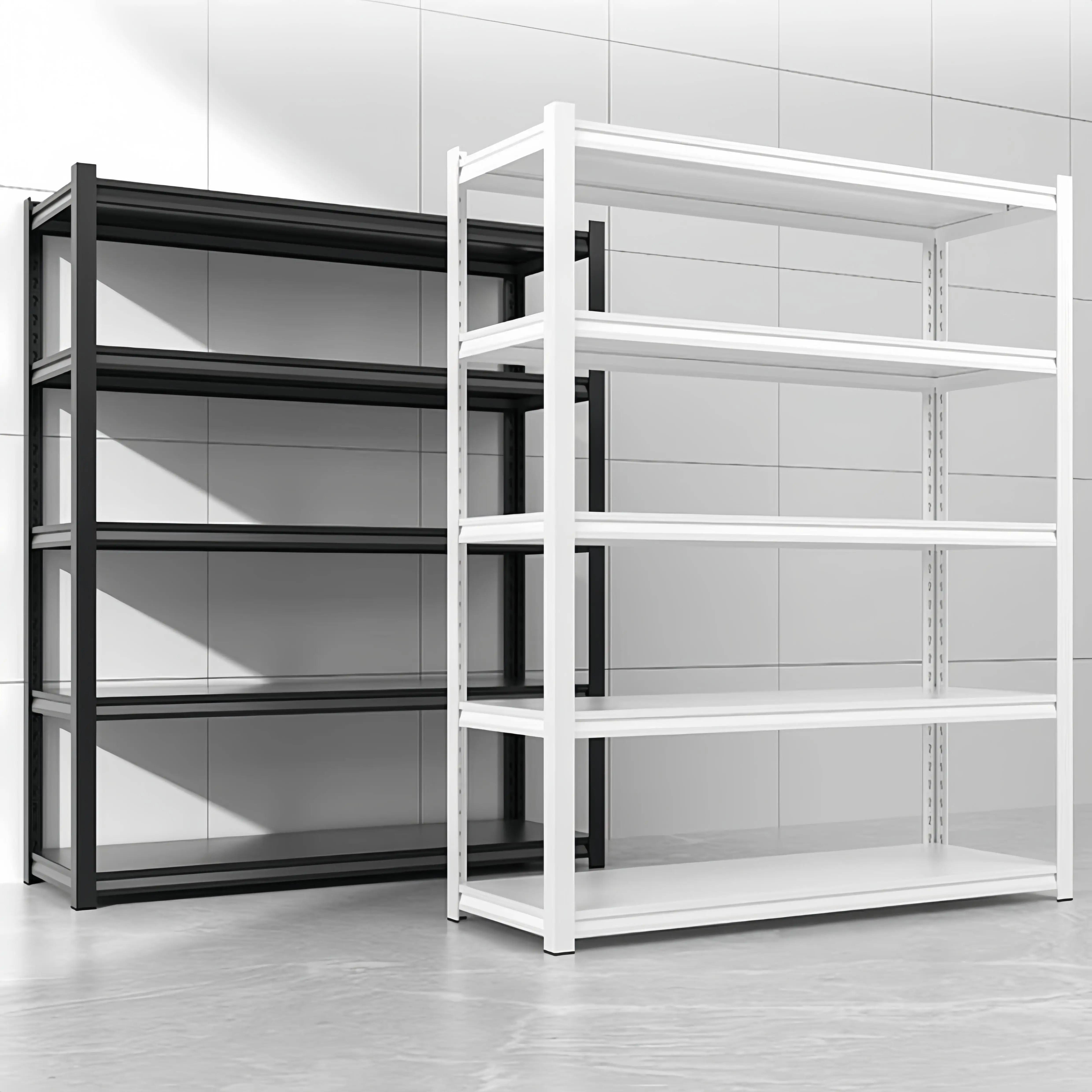 Modern Design Metal Shelving Units Iron Stacking Racks Home Garage Warehouse Storage Shelves