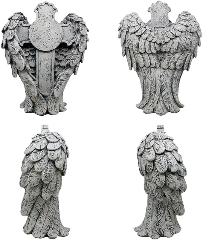 garden ornaments crafts Personalized Angel Cross Engraved Pet Memorial Stone