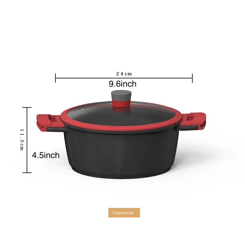 OEM Saucepan Wok Milk Frying Pan Soup Pot Non-Stick Cooking Cookware Set With Lid