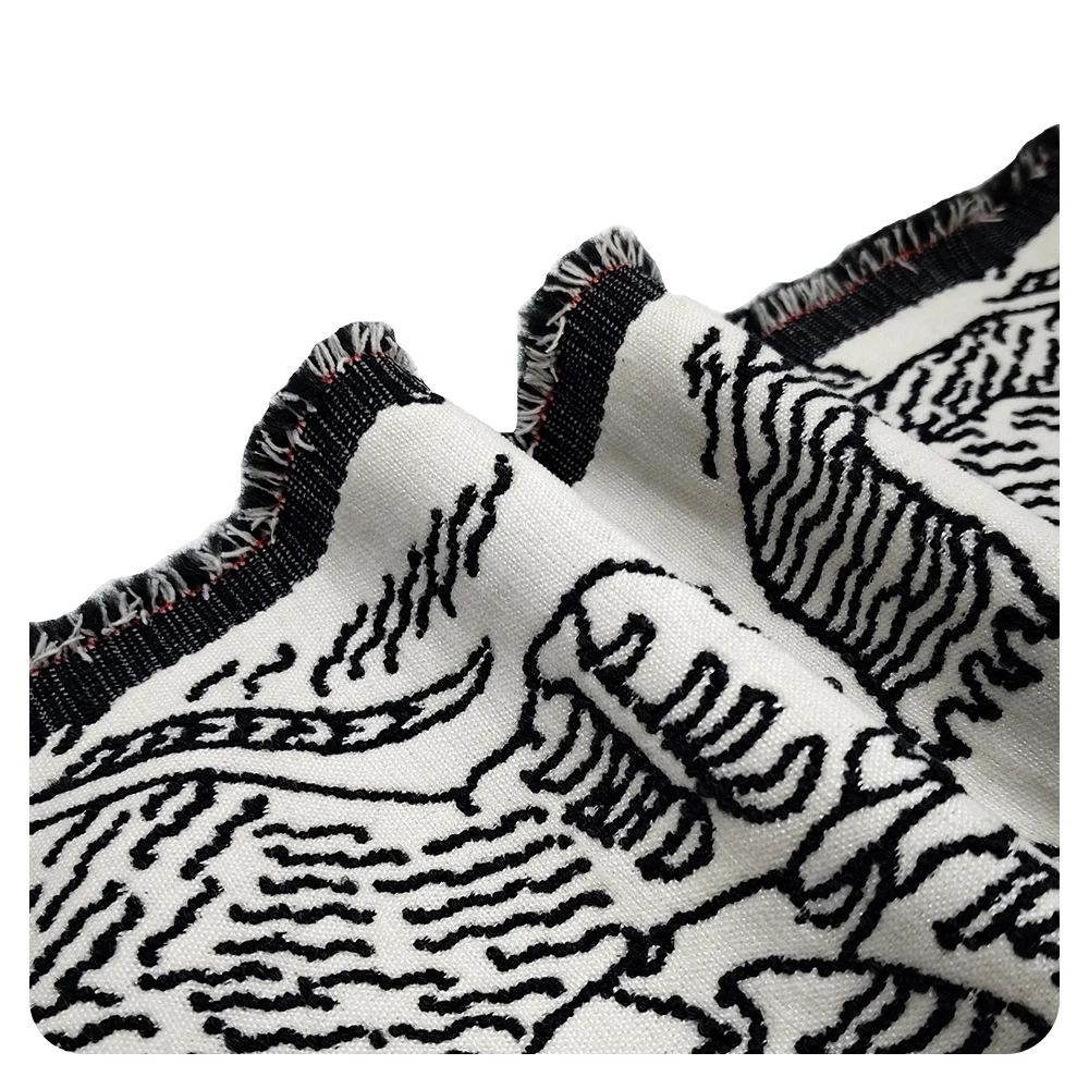 660gsm 140cm Jacquard Polyester Fabric Breathable Twill Dot Dobby Styles Plain Knitted Style for Sofa Bags Home Textiles