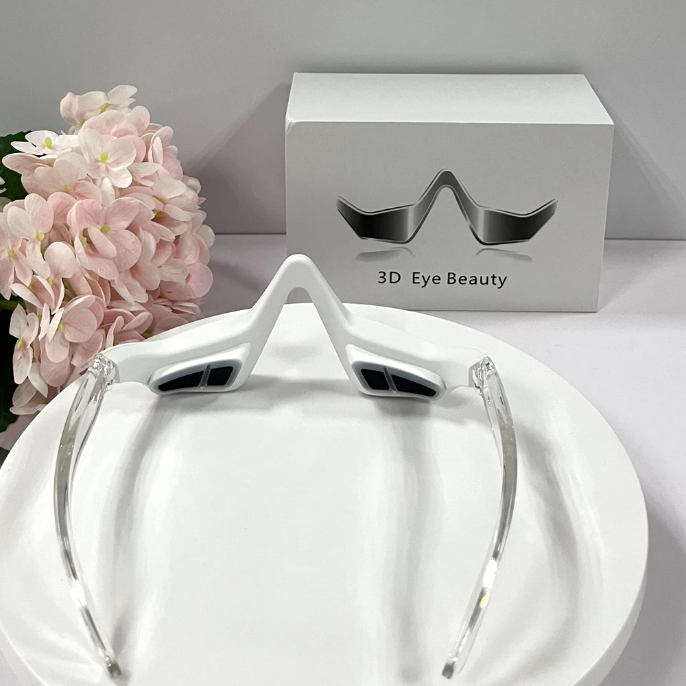 3d Eye Vibration Led Red Light Therapy Device Anti-aging Micro-current Ems Eye Massager For Eye Wrinkle Dark Circle Removal