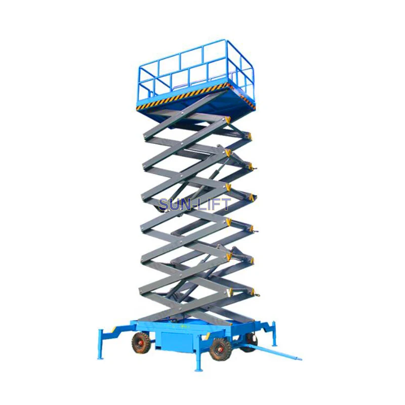 Chinese Factory electric mobile portable scissor lift table price scissor small indoor lift equipment with CE ISO
