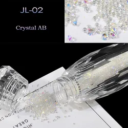 1 Bottle Mix Crystal Tiny Glass Caviar Beads Nail Art Decorations 3D Micro Elf Bead Glitter Rhinestones for Nails Beauty
