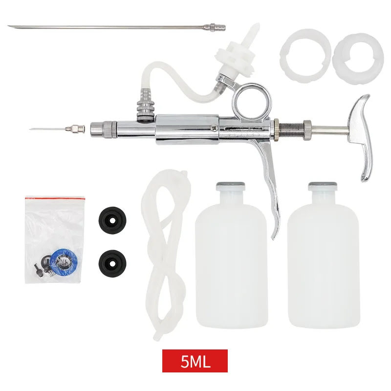 Automatic Animal Husbandry Continuous Syringe Veterinary Equipment With Bottle Inoculation Automatic Syringe For Poultry Animal