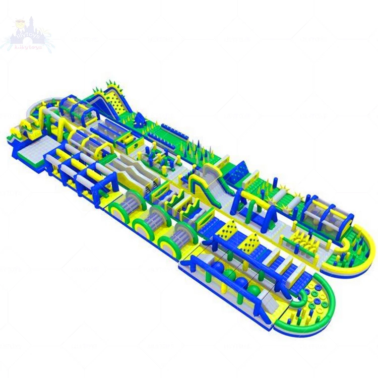 Профессиональный парк развлечений для взрослых Приключенческие надувные карнавальные игры большая Экстремальная надувная полоса препятствий