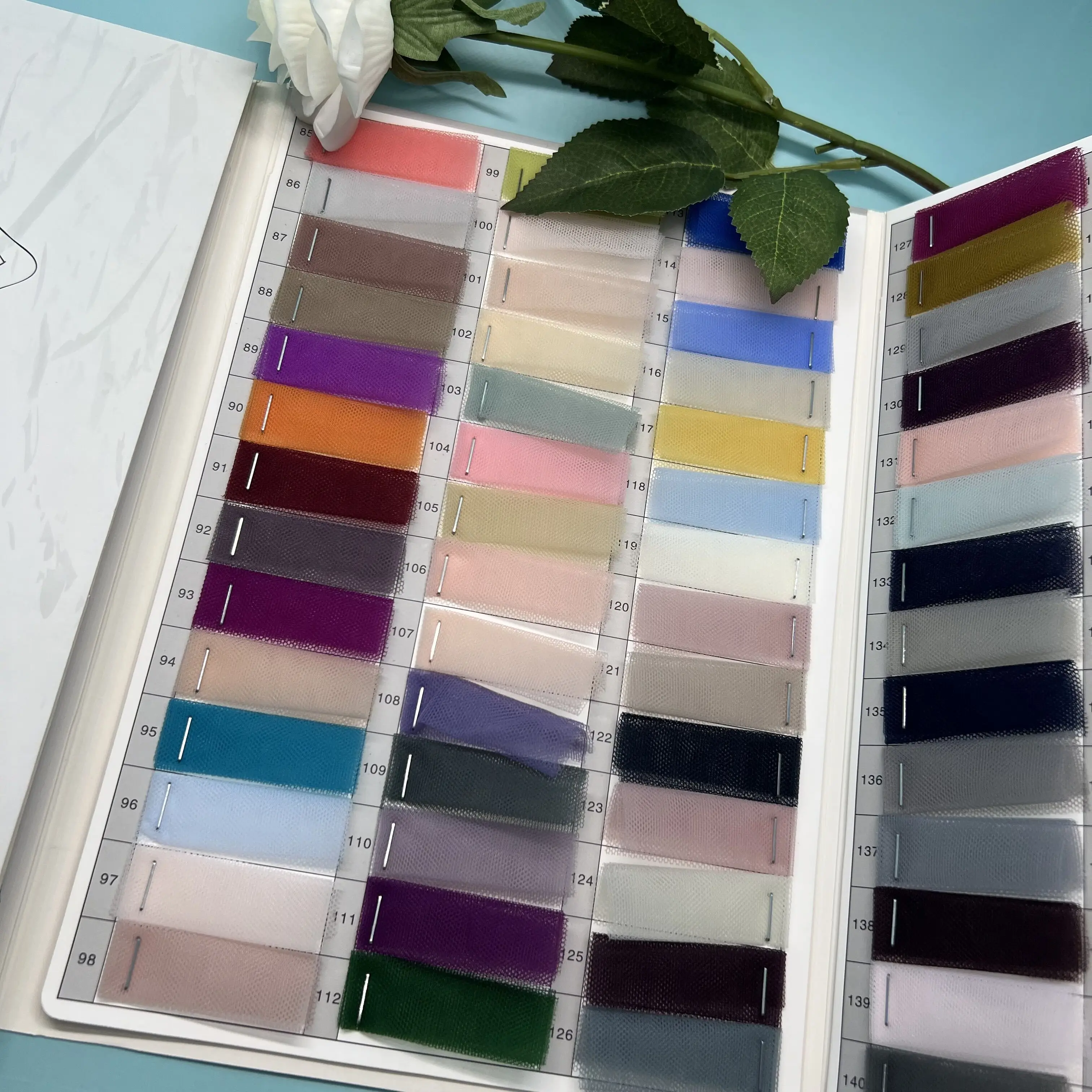 Popular Soft Tricot Mesh TuTu Warp Knitted Wedding 6420 polyester tulle  And  mesh Fabric