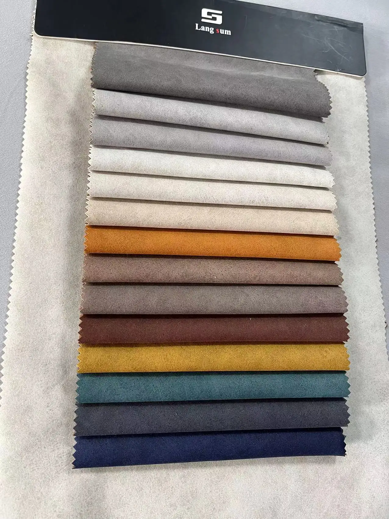Langsum#VINCENT#Hot selling suede sofa fabric technology fabric for sofa cover mattress