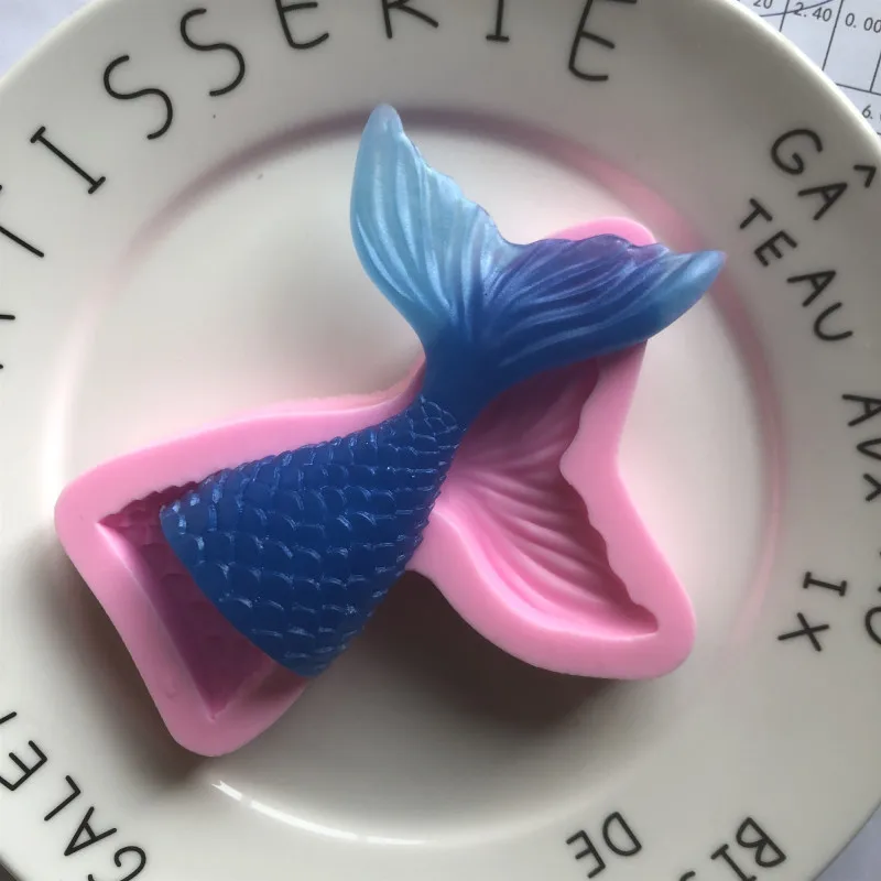 Saffron 2 sizes Mermaid silicone fondant molds for cake chocolate silicon resin molds for clear epoxy resin mermaids