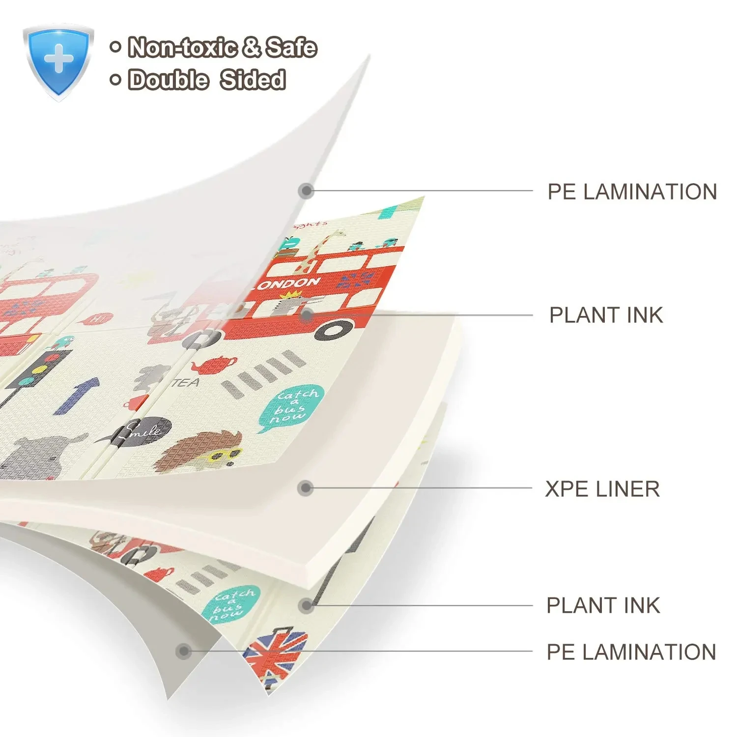 Hot selling Foldable XPE Foam Baby Play Mat Kid Playmat Crawling Children Play Mat for todlers baby Educational Mat