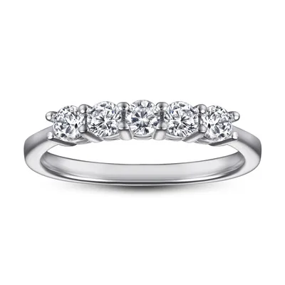  PONEES 2021 New Fashion 925 Sterling Silver Simple Ring Diamond Wedding For Women Girls