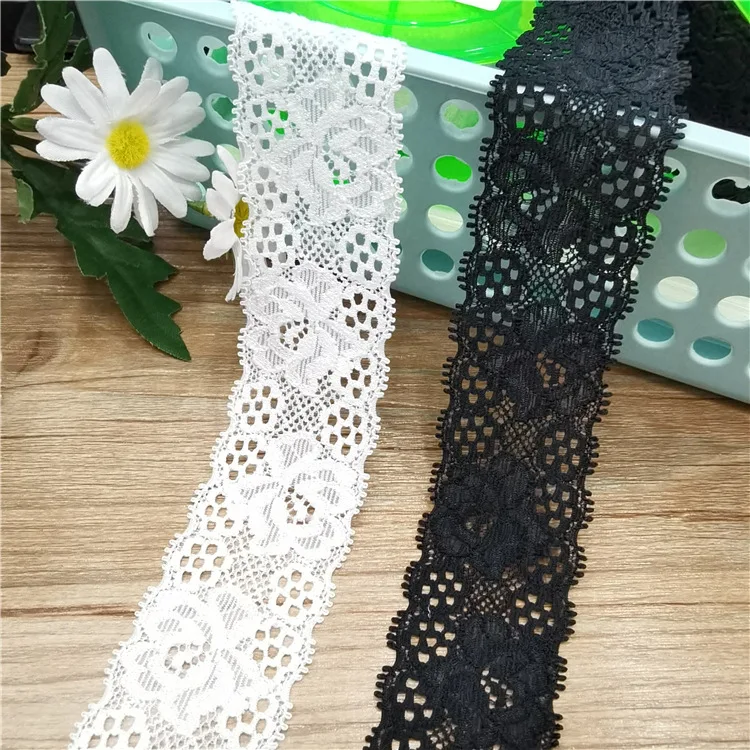 Заводской ассортимент белого и черного цвета 3,5 см эластичная кружевная ткань с вышивкой ресниц кружевные отделочные материалы для волос аксессуары