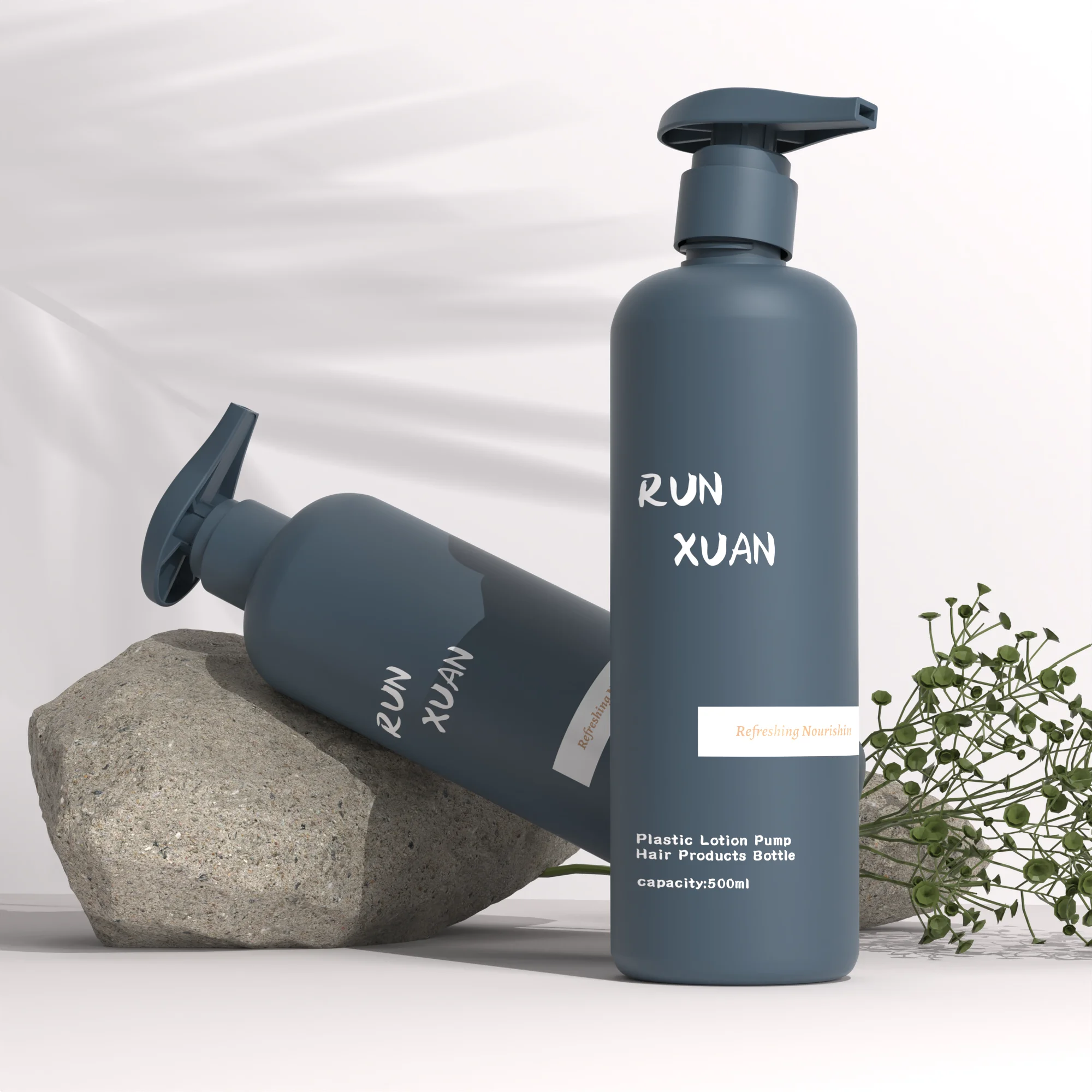 Runxuan 500 мл пластиковая бутылка кондиционера для волос насос лосьона Пустой дозатор дезинфицирующего средства рук гель душа шампуня