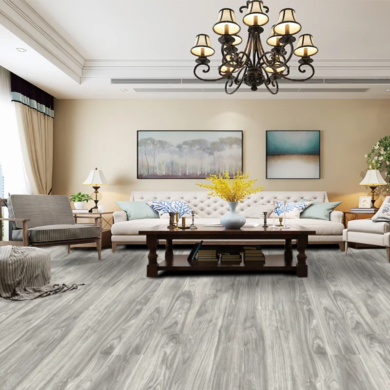 Eco-friendly 6mm SPC flooring With a Variety of Wood Grain Patterns and IXPE Underlayment for commercial Conference Rooms