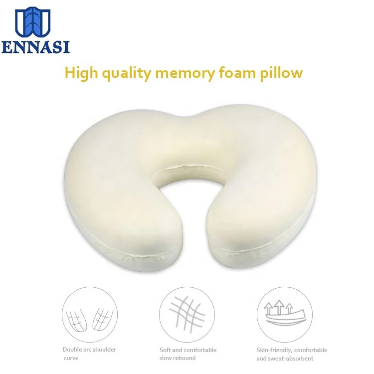 Custom Love Heart Shape Memory Foam Travel Neck Pillow for Camping Airplane