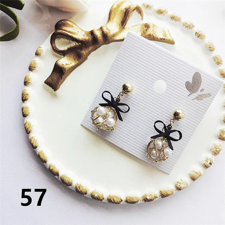  Серьги-подвески CLARMER женские висячие ювелирные украшения с геометрическим дизайном в виде пентаграммы черного цветка различных типов