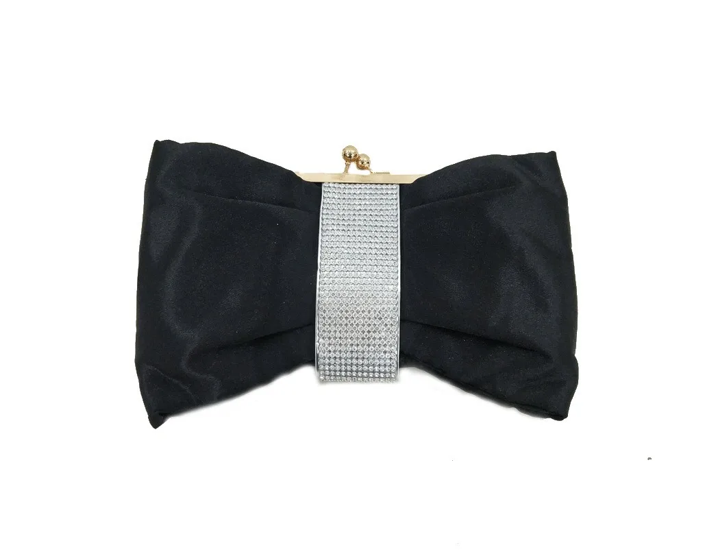 Wholesale Fashion Design Korean Style Black Butterfly Shaped Female Chain Clutch Purse Evening Bag