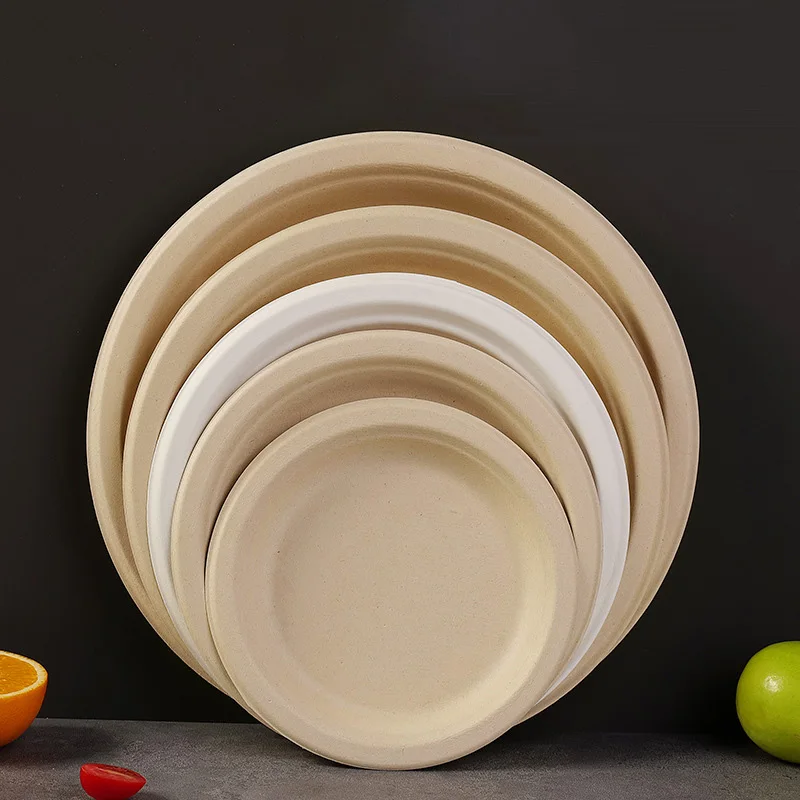 Disposable paper plate kindergarten handmade DIY painting cake barbecue tray biodegradable large paper plate 12 inches