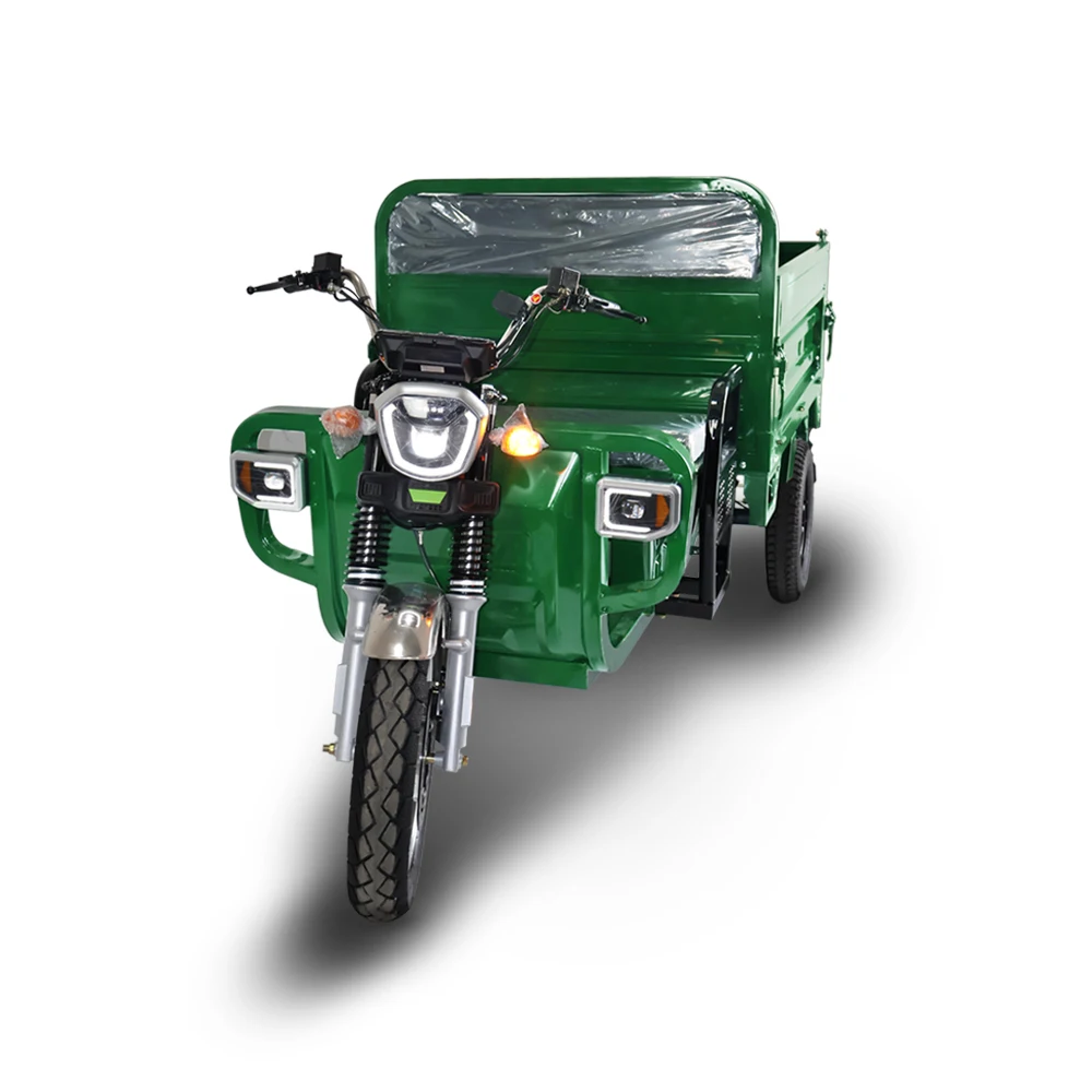 High-Performance Electric Tricycle 1500W 3 wheel motorcycle 45km/h Speed Complete Light Set & Brake System electric truck