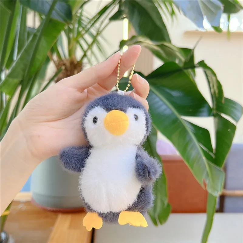 High quality Penguin keychain cute plush keychain furry custom wholesale plush toy keychain