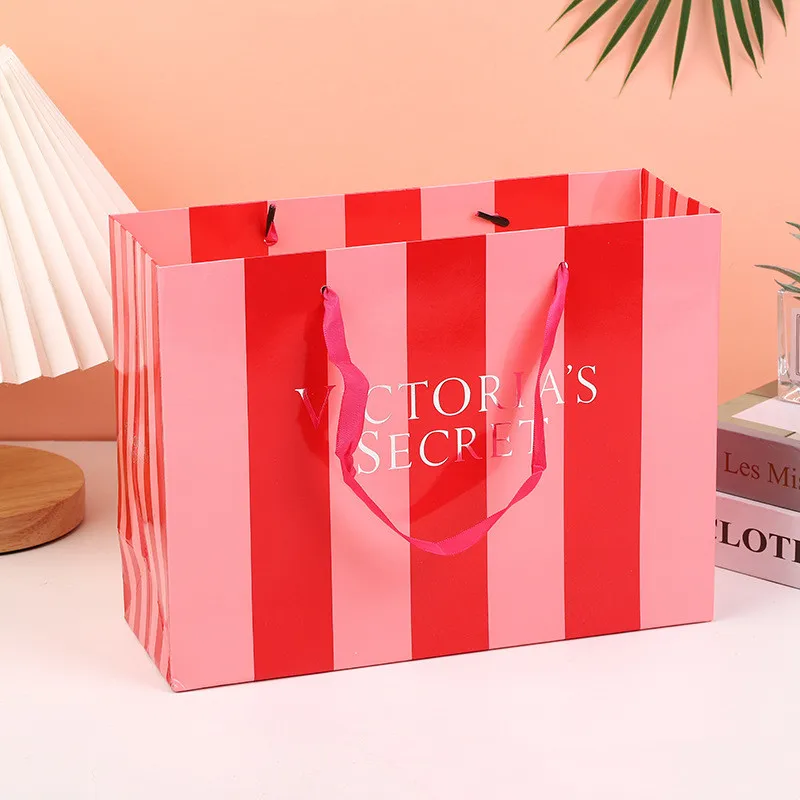 Wholesale Printed pattern Packaging bags, Boutique Shopping Gift Craft Paper perfume Paper bags without Handle/
