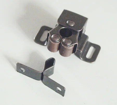 Furniture cabinet door steel double roller catch