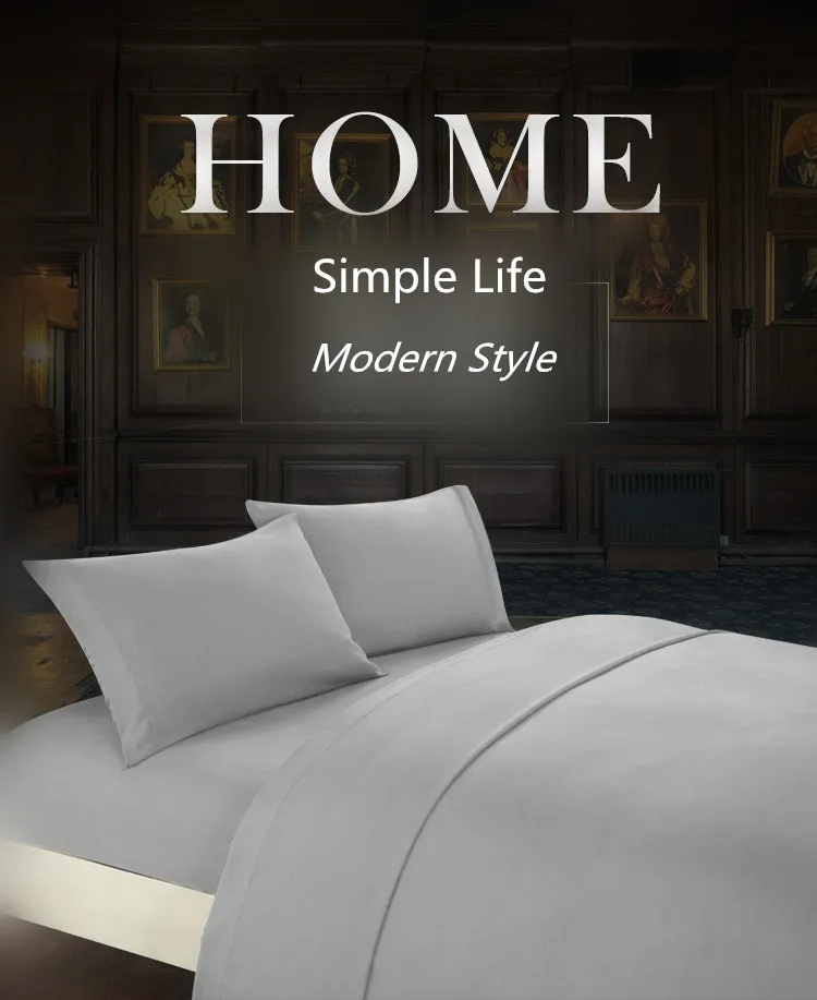 Hotel Designed stripe Cotton Bed Linen Set In The Bedroom