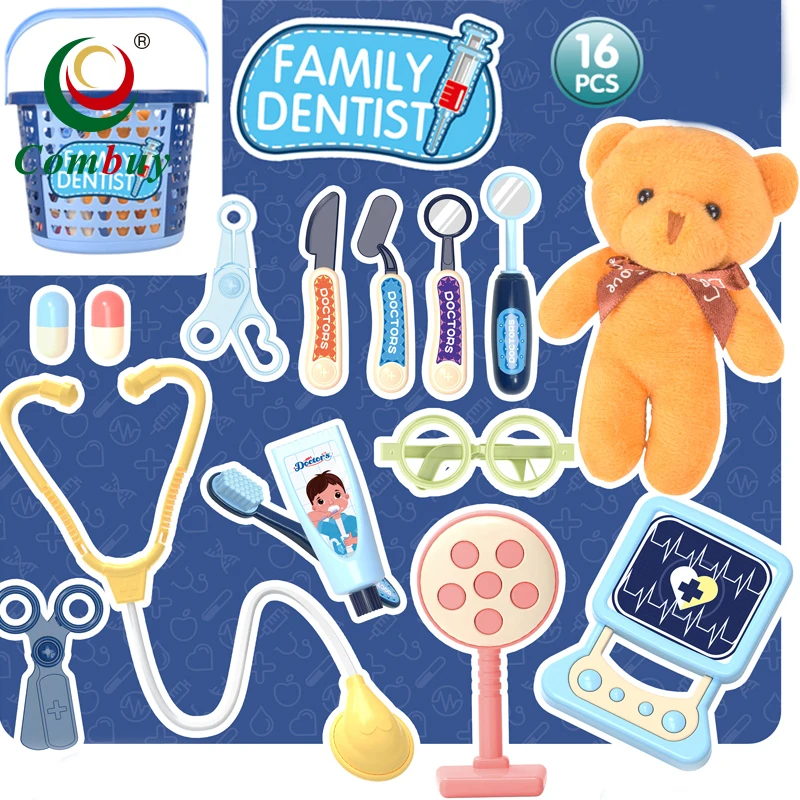 Bear clinic pretend play medical  toy doctor kit for kids
