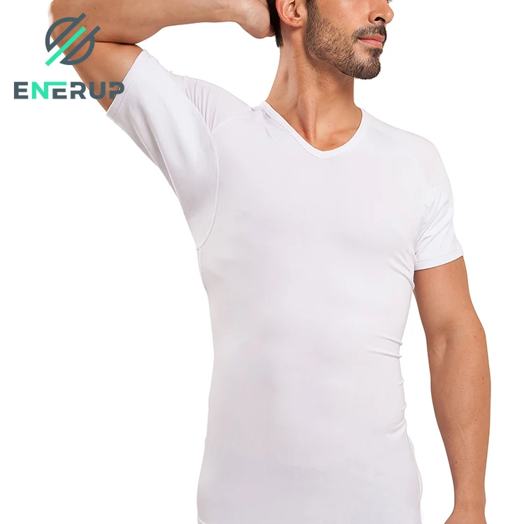 Enerup OEM/ODM Moisture Wicking Anti Sweat Proof Resistant Polyester Underwear T-Shirt Undershirt For Men