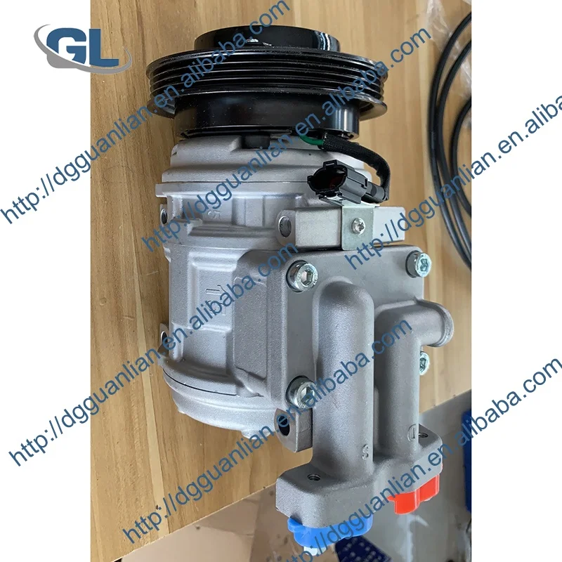 AC Compressor w/Clutch 2208-6013B 2208-6013A A461985 1K191-0066 for Doosan/Moxy DX480LC Excavator DL200 MEGA 250V Wheel Loader