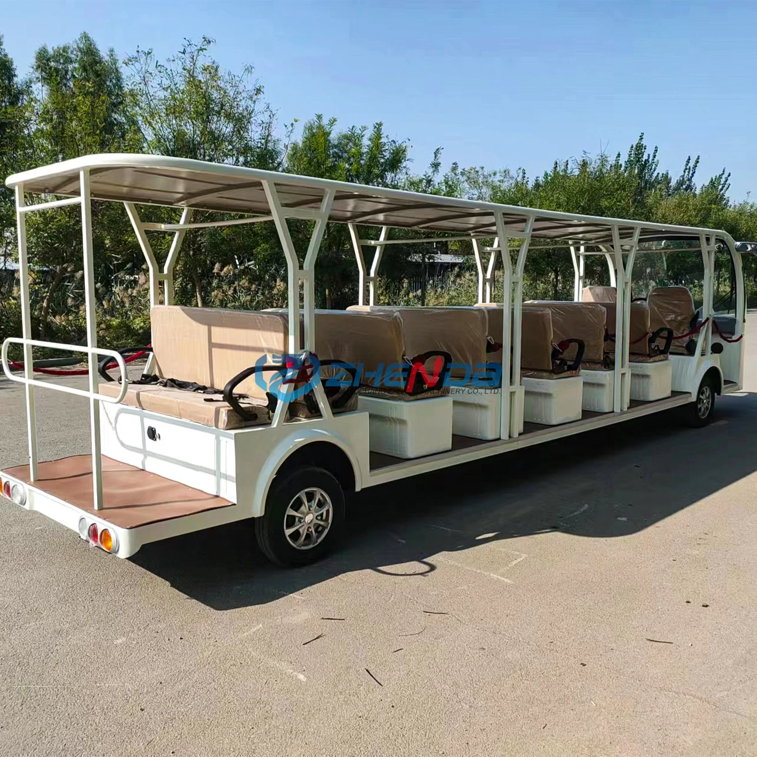 72v Low Speed Vintage Classical Golf Cart 11 Seats Shuttle Electric Classic Sightseeing Car