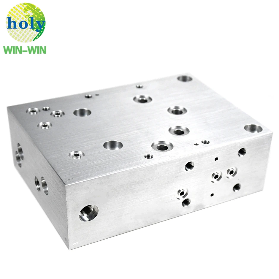 High Accuracy Auto Aluminum Block Parts CNC Auto Parts with Brushing Finish CNC Machining Factory