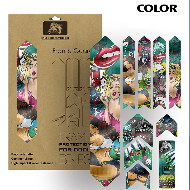 High Quality Mountain Road Motor Bike Bicycle Stickers Frame Protective Film Sticker Dirt Bike Design Pictures Sticker