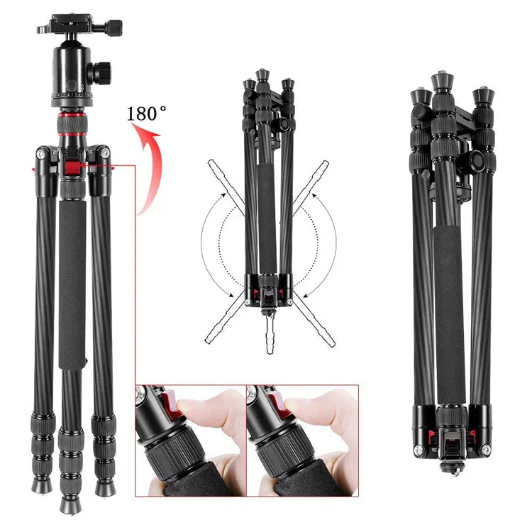 Triopo photography wholesale camara phone heavy duty video carbon triopod stand professional for Canon camera