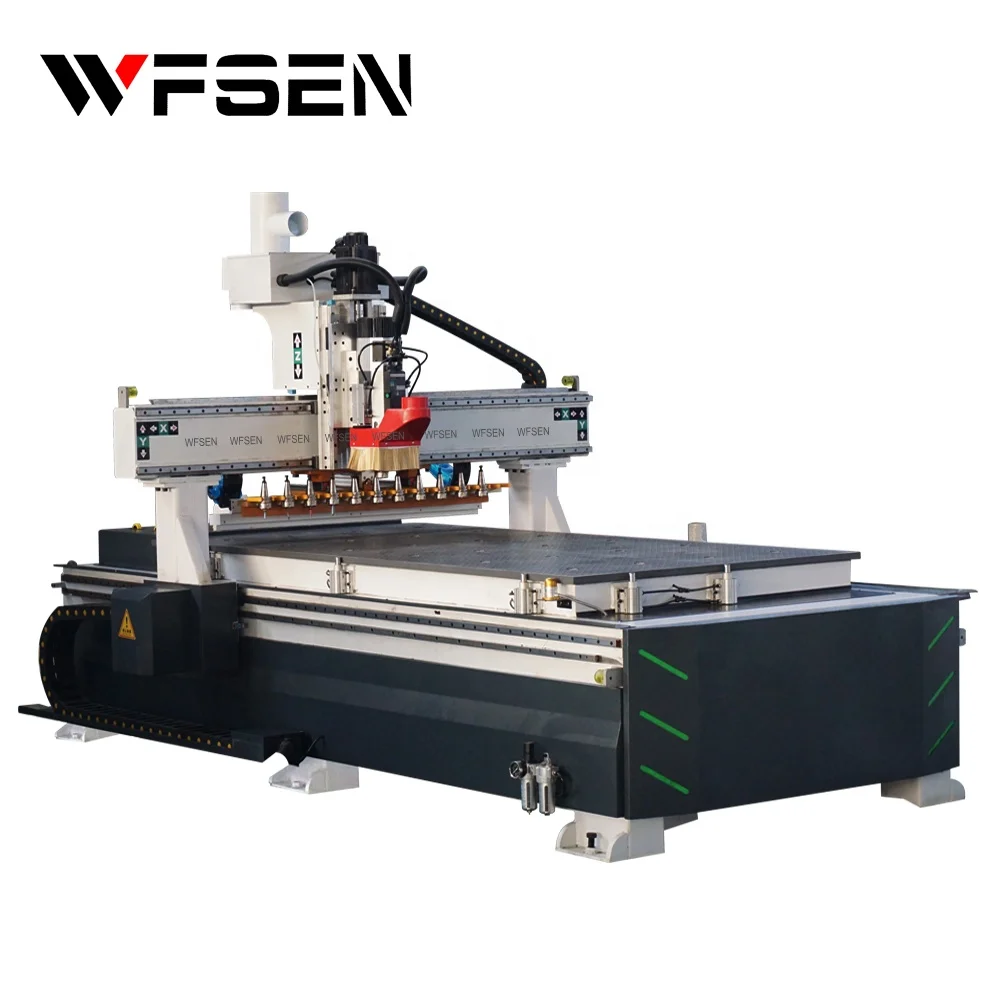 Cnc automatic 3 head 3d wood carving advertising aluminium cnc router machine