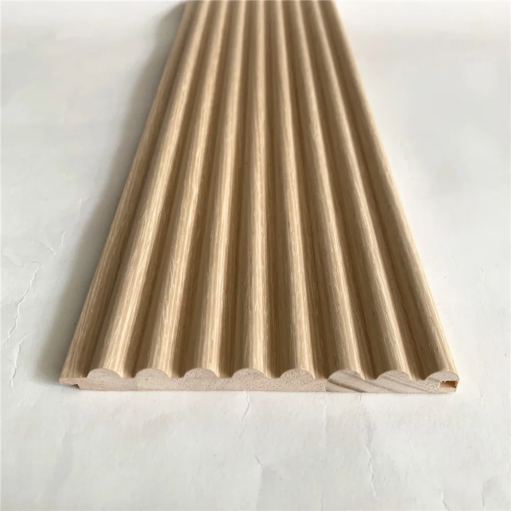 MDF wall louver Interior wooden decor Pine wood wall board wall trim board