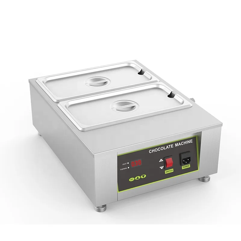 2024 Factory Cheap Price Double Pots Melt Chocolate Commercial Chocolate Melting Machine for event