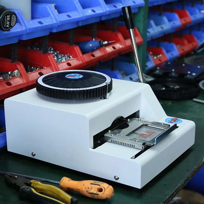 New Design manual number plate embossing press machine To Record Write Mark Name on Metal Dog Plates
