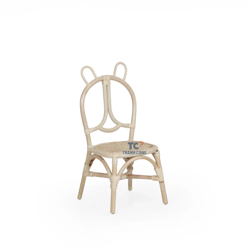 Wholesales Handcrafted Kids Furniture Bohemian Rattan Kids Armchair Wicker Rattan Kids Chair Handwoven Rattan Armchair