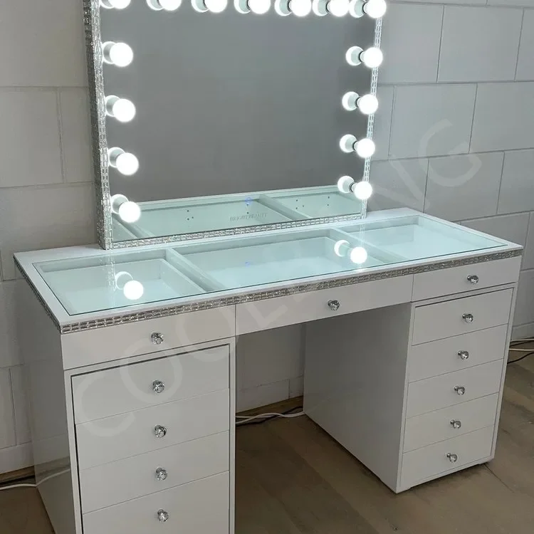 wholesale only modern white hight gloss paint vanity dressing table