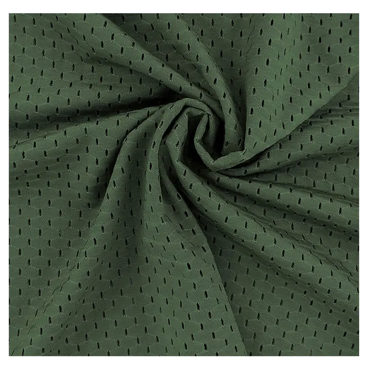 
Nylon Spandex 4 Way Strong Stretch Hole Punch Mesh Fabric for Sportswear Moisture Wicking Clothing 