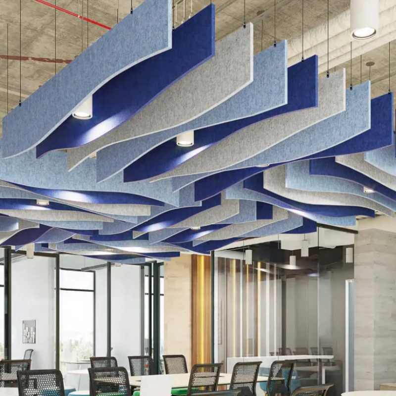 Acoustical ceiling panel design for house decor polyester acoustic panel acoustic foam ceiling soundproof material 100%polyester