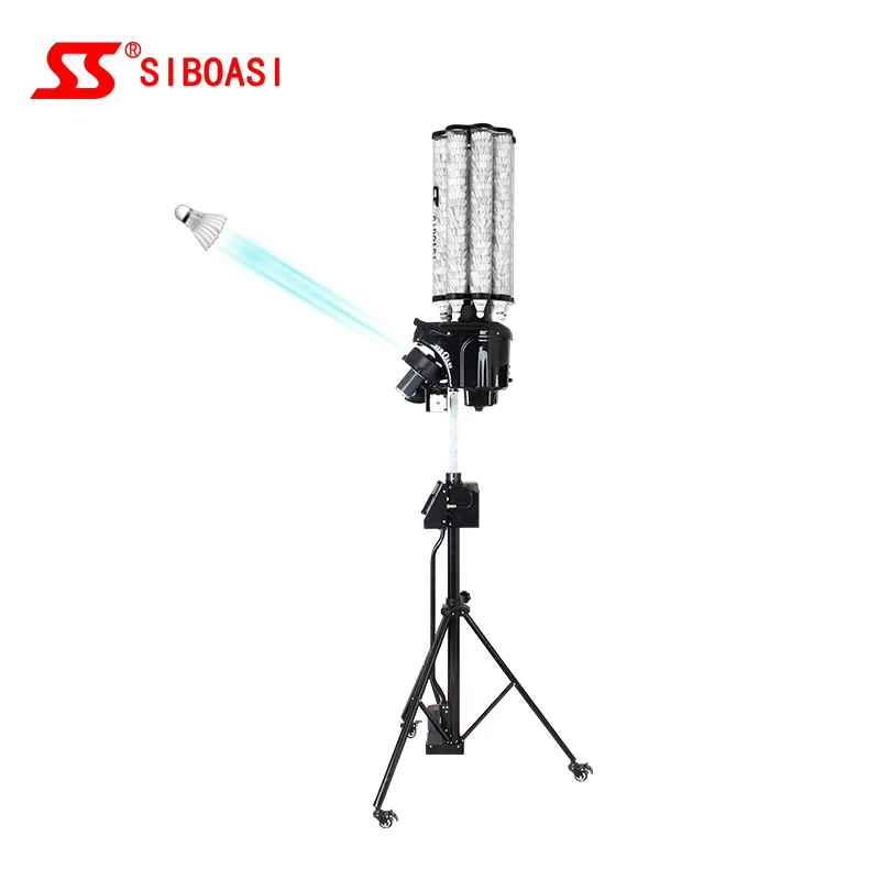 Intelligent Badminton Training Machine Shuttlecock Feeder with Remote Control and Battery S4025