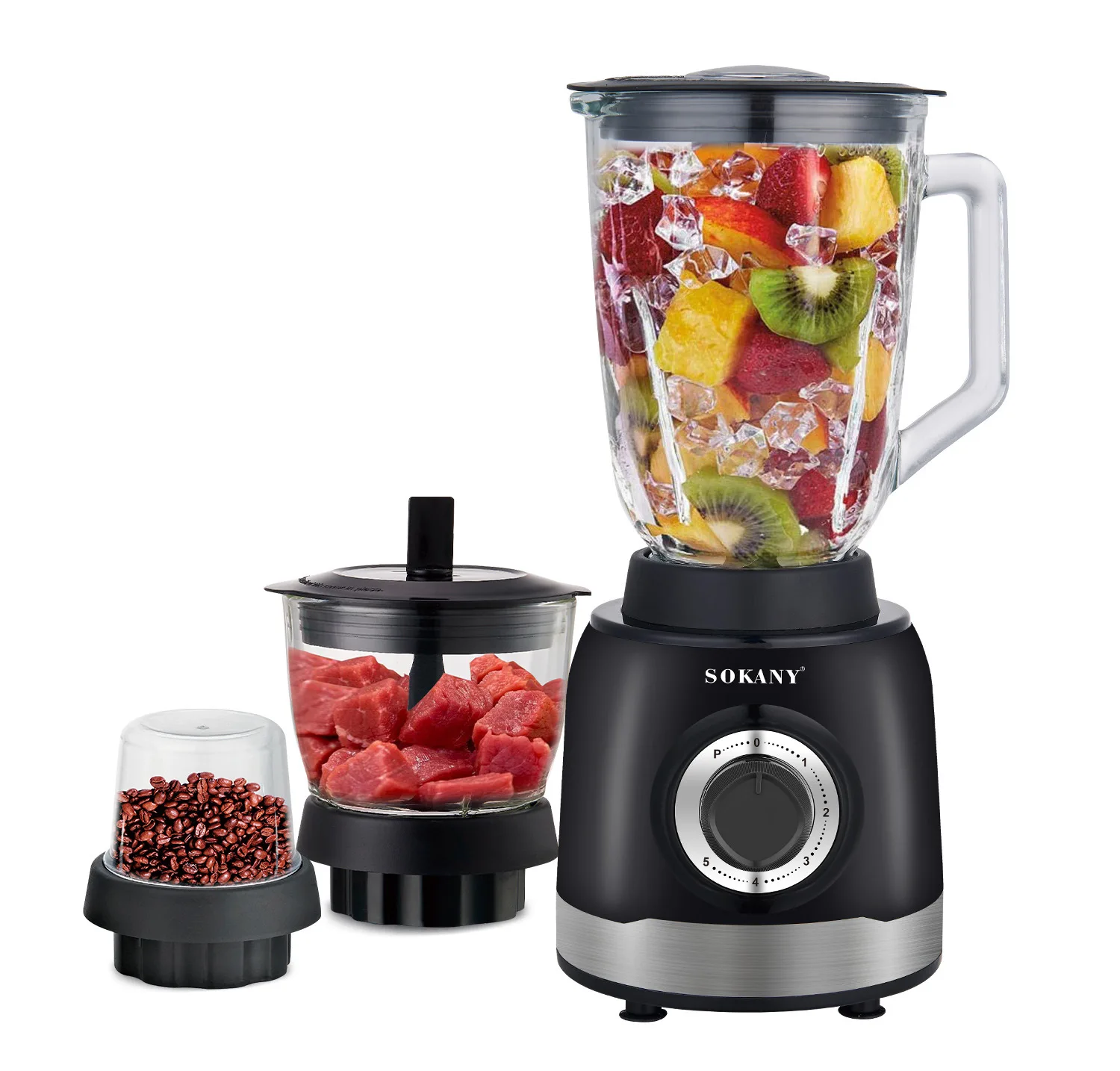 Sokany 178 Wholesale 3 In 1 Processor Baby Manual Commercial Blender Multifunctional Food Processor