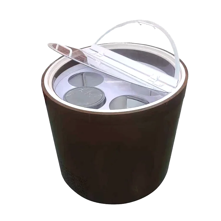 Professional Factory Made Ice Cream Rotating Display Cabinet Container For Shop