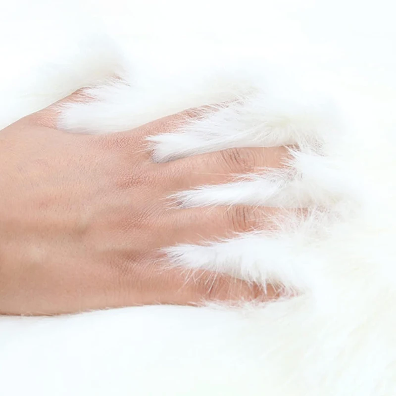 Circle Long Pile Rug for Home Area Play Carpet Non-slip Floor Mats for Nursery Room Round Soft Fluffy Memory Foam Mat